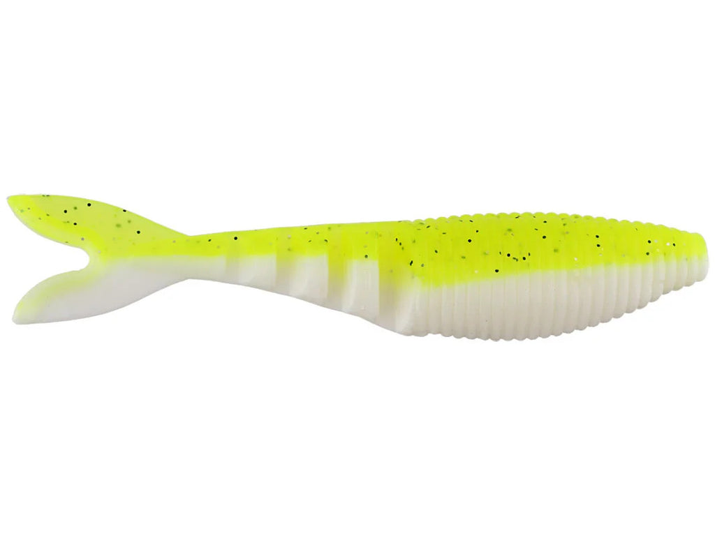 Yamamoto Zako Paddle Tail Swimbait 4 Green Pumpkin White Laminate | 1