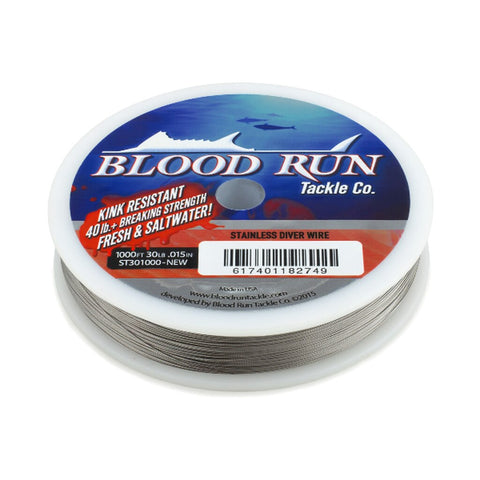 Blood Run Tackle Stainless 30lb Diver Wire Fishing Line
