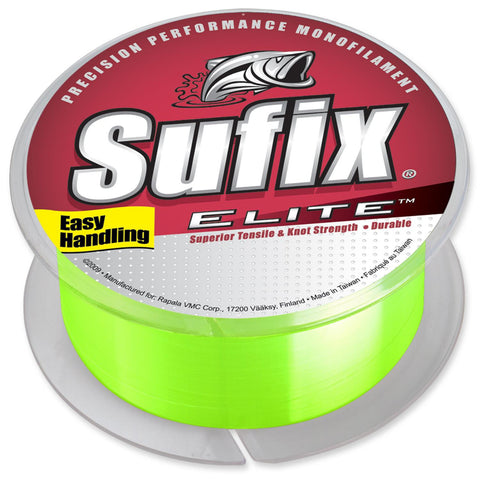 Sufix Elite Hi-Vis Yellow Monofilament Fishing Line